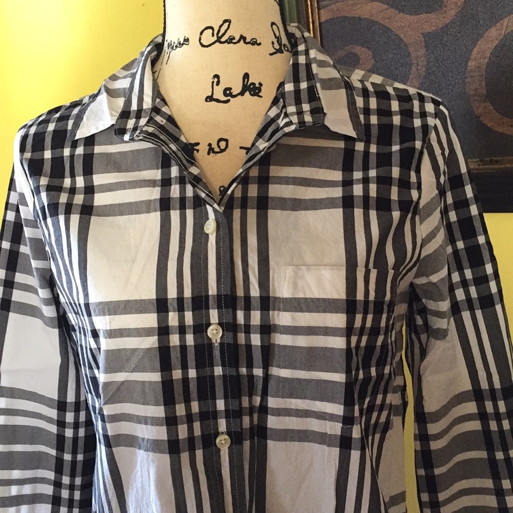 J. Crew plaid bootos down shirt women size s - Picture 3 of 9